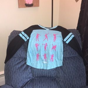 Girls Large Fortnite longsleeve pj shirt